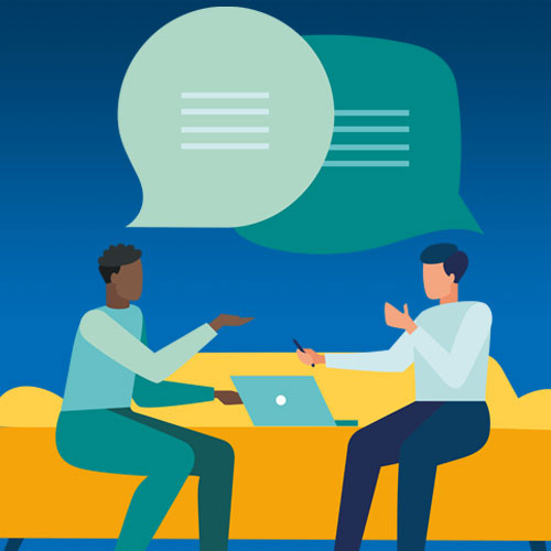 128554-PRSA-Communicating-with-Confidence_500X500_TS1 illustration of two seated people talking