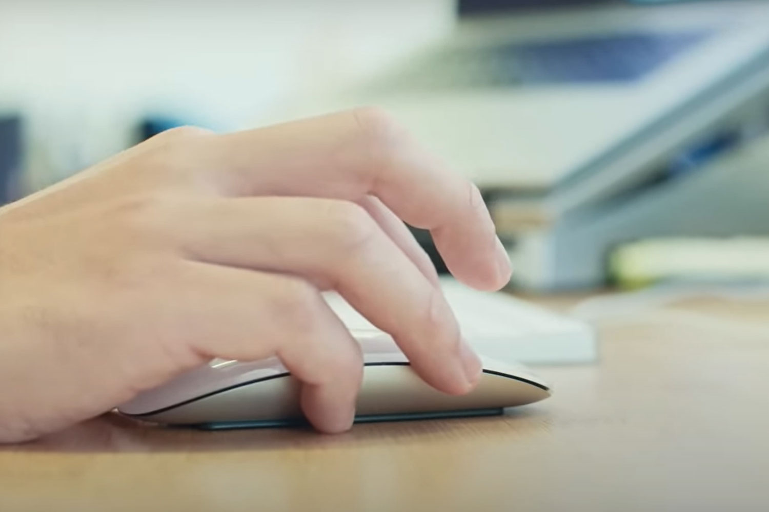 hand using computer mouse hand using computer mouse