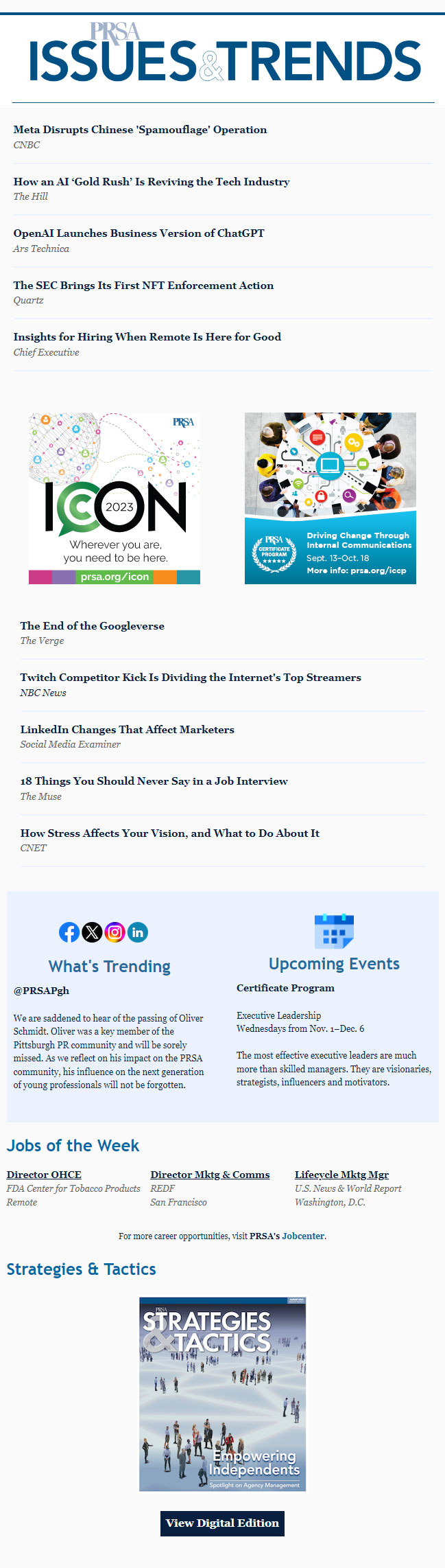 Issues & Trends Screenshot Issues & Trends Screenshot