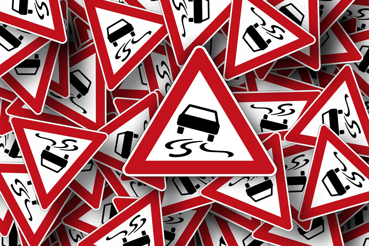 jumble of traffic signs