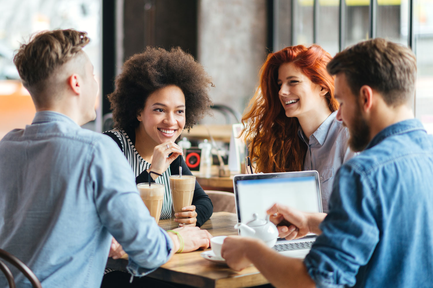 group of young professional at work
